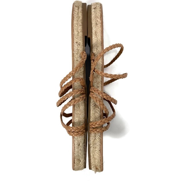 Madewell Kathryn Leather Braided Multi-Strap Espadrille Slide Sandal Size 11 - Picture 6 of 10